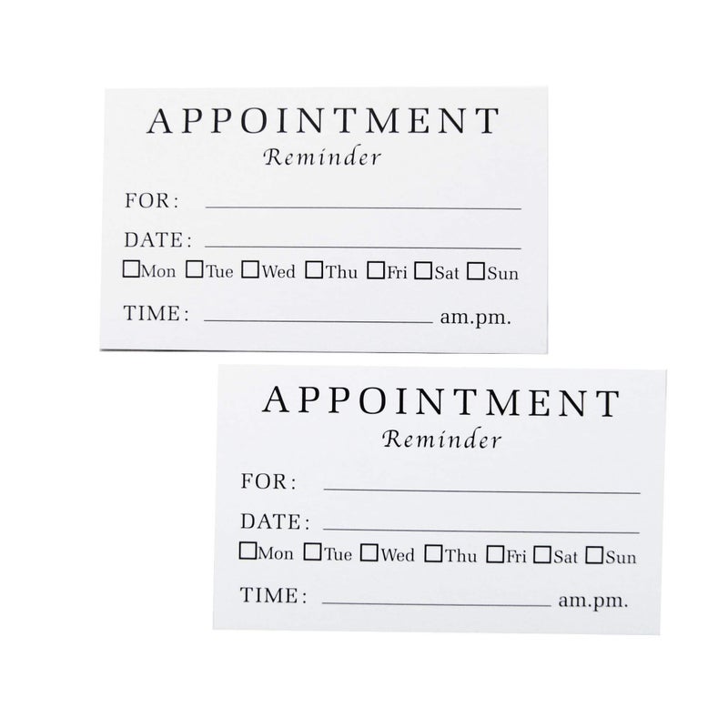 RXBC2011 Appointment Reminder Cards (Pack of 100) for Dentist Therapist Doctor Hair Salon Pack of 100 - Image 3